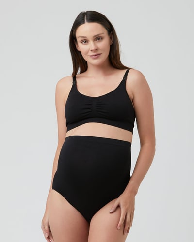 Ripe Maternity Seamless Pumping & Nursing Bra Black