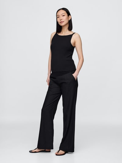 Gap Maternity Full Panel Linen-Blend Pants