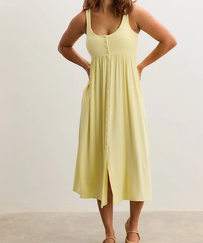 Bump City HATCH: The Softest Rib Nursing Tank Dress (Buttercup)