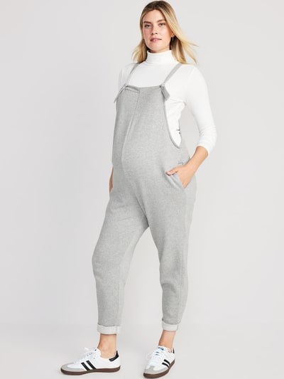 Old Navy Maternity Knotted-Strap Fleece Overalls