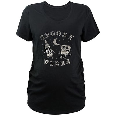 Kohl's Maternity Nickelodeon SpongeBob SquarePants Skeleton Spooky Vibes Graphic Tee