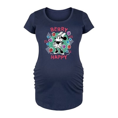 Kohl's Disney's Minnie Mouse Maternity Berry Happy Graphic Tee