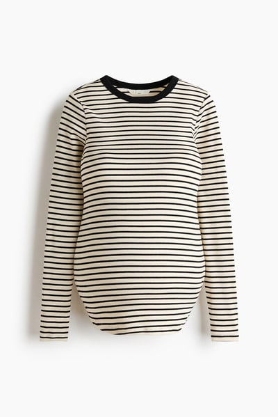 H&M MAMA Ribbed Jersey Top