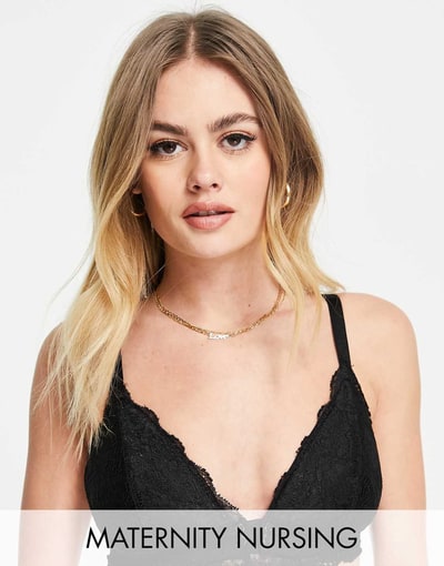 ASOS Mamalicious Maternity nursing bra in black lace