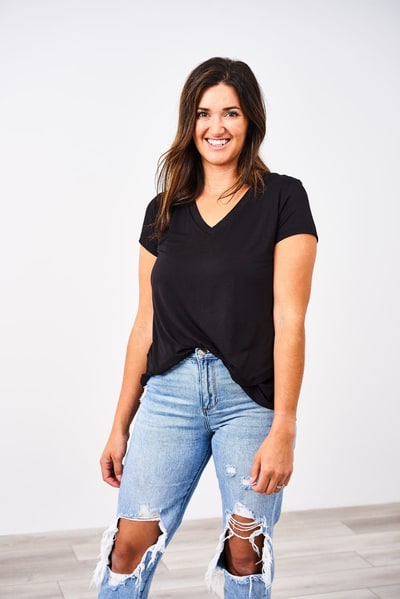 Latched Mama V-Neck Boyfriend Nursing Tee