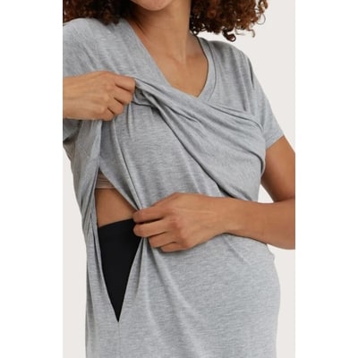 Target NOM Maternity The Nursing Tee Heather Grey MD
