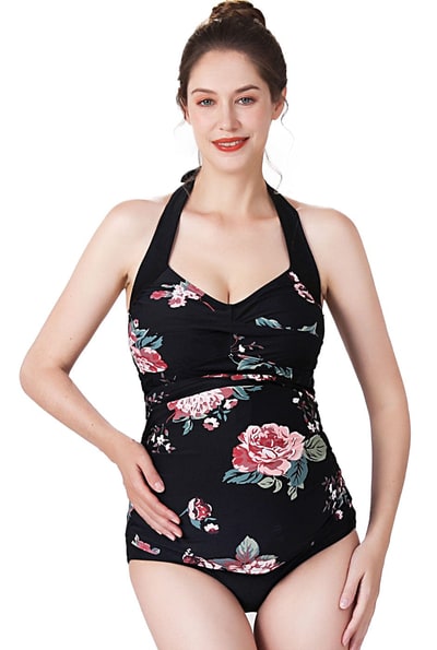 Kimi + Kai Kimi + Kai Maternity "Arely" UPF 50+ Swim Tankini & Bottom 2-Piece Set