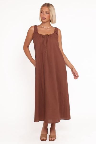 Petal & Pup Bowman Maxi Dress - Chocolate Brown