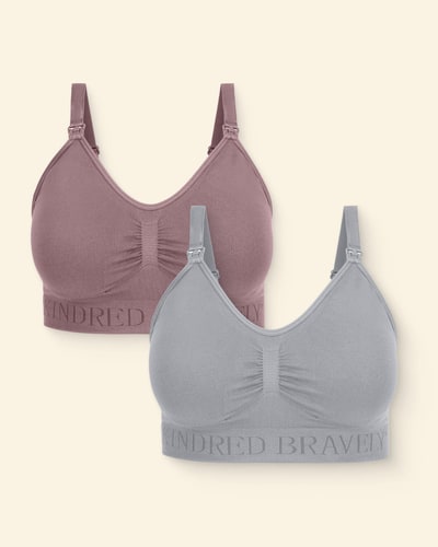 Kindred Bravely Simply Sublime® Nursing Bra Two-Pack | Grey & Twilight