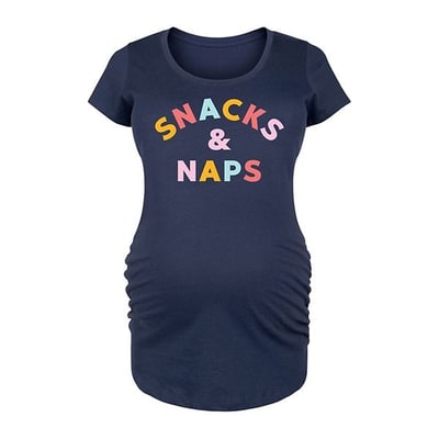 Kohl's Maternity Snacks And Naps Graphic Tee