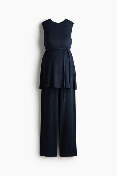 H&M MAMA 2-piece Textured Jersey Set