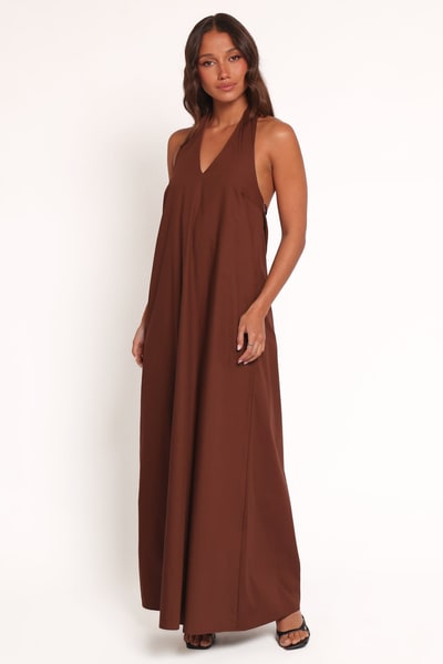 Petal & Pup Kaida Maxi Dress - Espresso