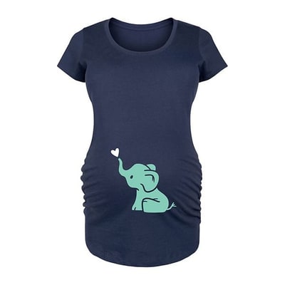 Kohl's Maternity Baby Elephant Neutral Graphic Tee