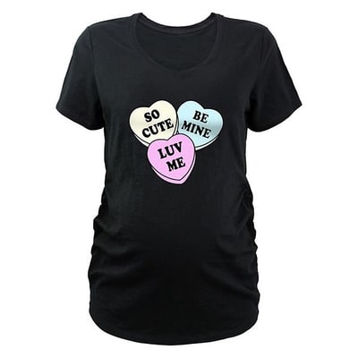 Kohl's Maternity Valentine's Day Candy Hearts Graphic Tee