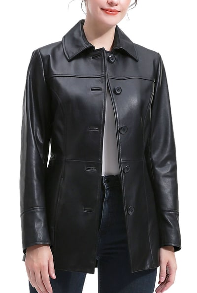 Kimi + Kai Kimi + Kai Women's "Ailany" Leather Car Coat