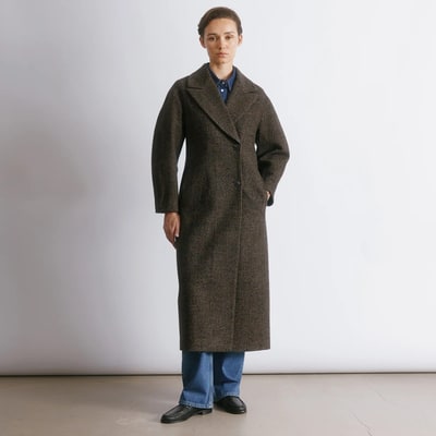 For The Creators Tweed Cocoon Sleeve Coat