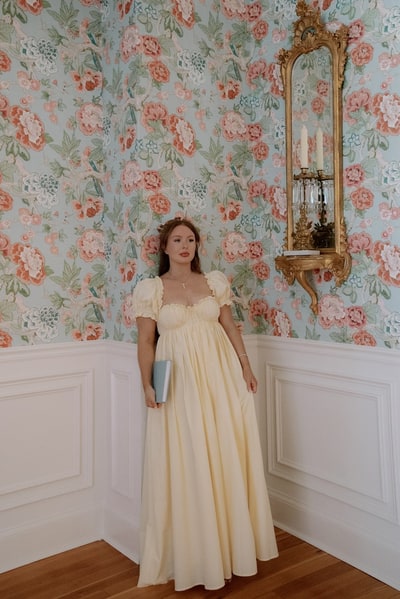 Worth Collective Olivia 100% Cotton Maxi Dress in Butter Yellow - Bump Friendly