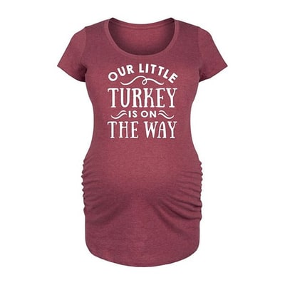 Kohl's Maternity Our Little Turkey Is On The Way Graphic Tee