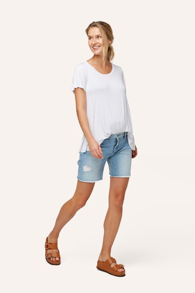 NOM Maternity Montauk Denim Short