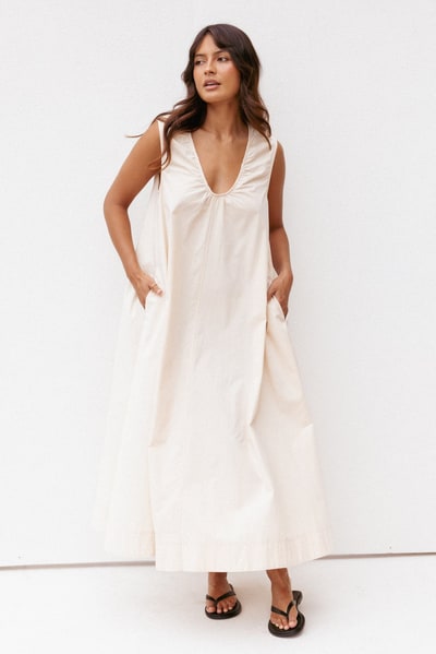 Petal & Pup Laurita Maxi Dress - Oatmeal