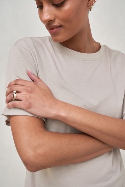 Bae the Label Into It Crew Tee - Stone