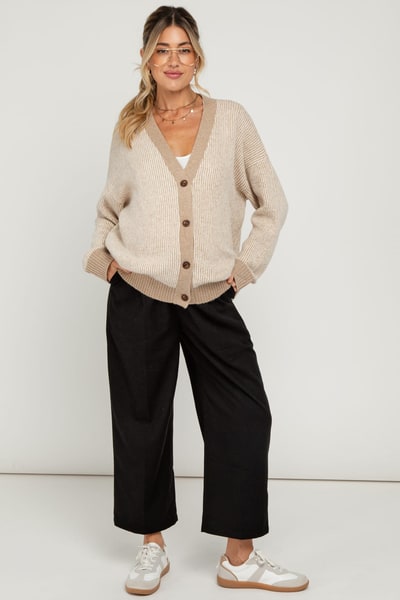 PinkBlush Black Elastic Waist Semi Formal Maternity Slacks