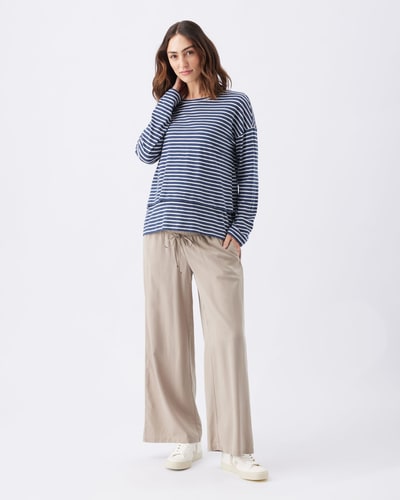 Ripe Maternity Wide Leg Tencel Pant Taupe