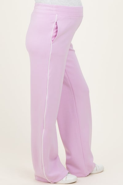 PinkBlush Light Pink Stripe Detail Maternity Lounge Pants