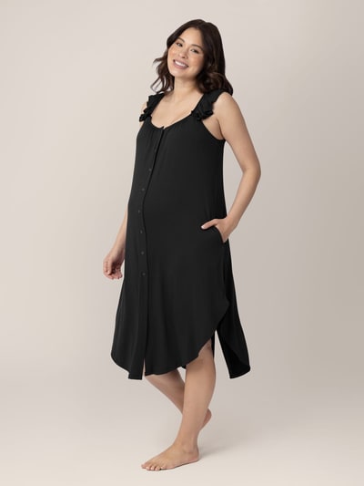 Kindred Bravely Ruffle Strap Labor & Delivery Gown