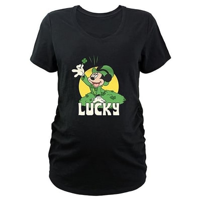 Kohl's Disney's Mickey Mouse Lucky Shamrock Maternity Graphic Tee