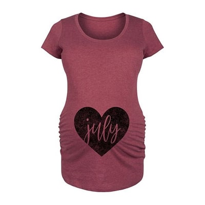 Kohl's Maternity Heart July Graphic Tee