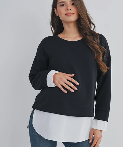 Bump City The Kelly Twofer Pullover Top