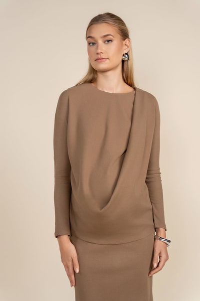 Apparalel Wynd Maternity Top in Mocha