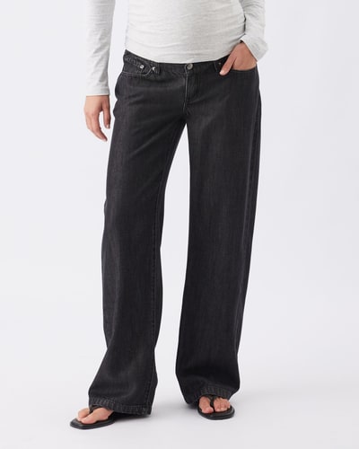 Ripe Maternity Billie Elastic Waist Jean Black