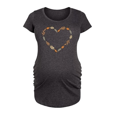 Kohl's Maternity Leaf Heart Graphic Tee