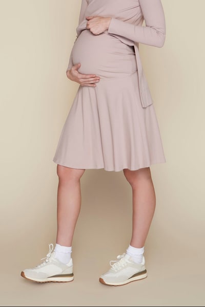 Apparalel Amethyst Maternity Skirt in Blush