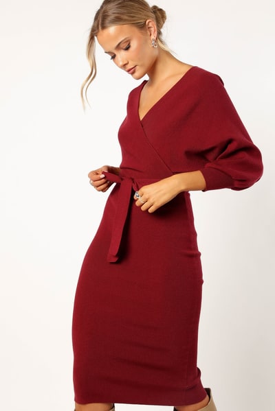 Petal & Pup Nate Dress - Merlot