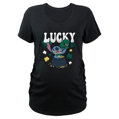 Kohl's Disney's Lilo & Stitch Lucky Pot Of Gold Maternity Graphic Tee
