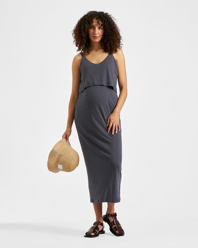 Ripe Maternity Kerry Nursing Dress  Slate