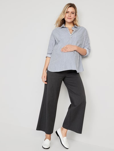 Old Navy Maternity Full-Panel Pixie Wide-Leg Pants