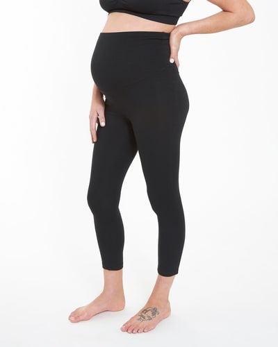 Ripe Maternity Organic Over Bump 3/4 Legging Black