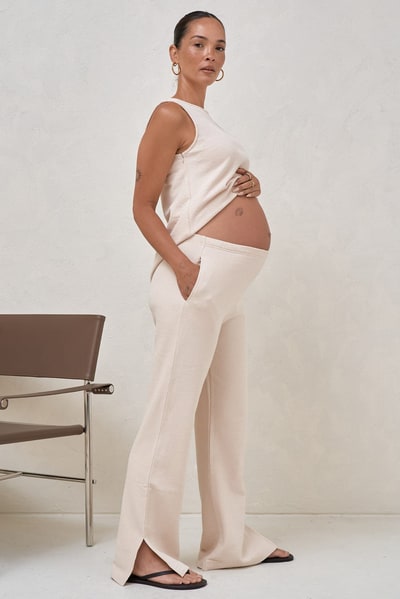 Bae the Label Kindred Split Pants - Almond