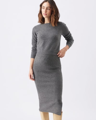 Ripe Maternity Dani Knit Skirt Charcoal Marle