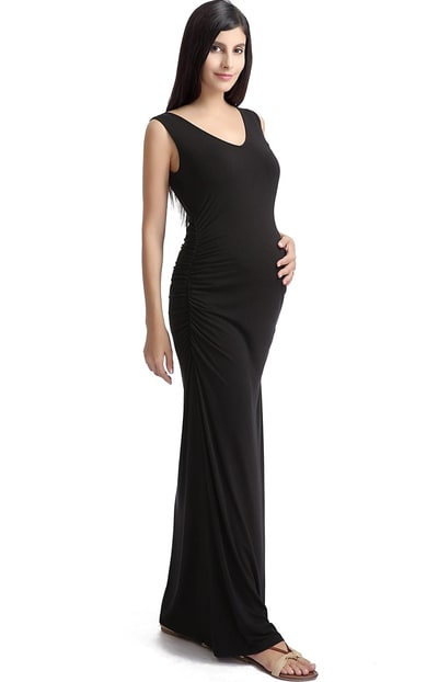 Kimi + Kai Kimi + Kai Maternity "Jane" Lace Back Maxi Dress