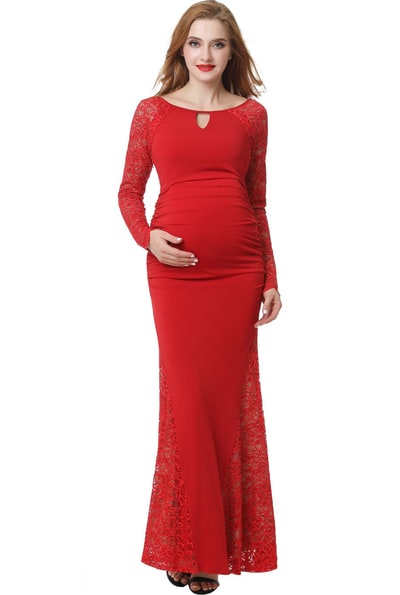 Kimi + Kai Kimi + Kai Maternity "Bella" Mermaid Maxi Dress