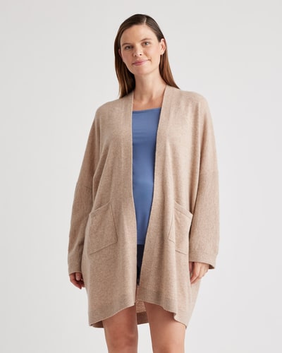 Quince Mongolian Cashmere Maternity & Nursing Cocoon Cardigan