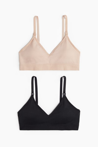 H&M MAMA 2-pack Seamless Padded Nursing Bras