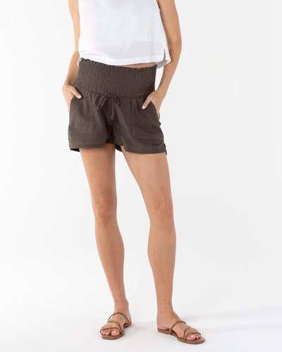 Angel Maternity Maternity Summer Drawstring Khaki Shorts