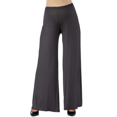 Target 24seven Comfort Apparel Maternity  Comfortable Solid Color Palazzo Pants-Charcoal-L