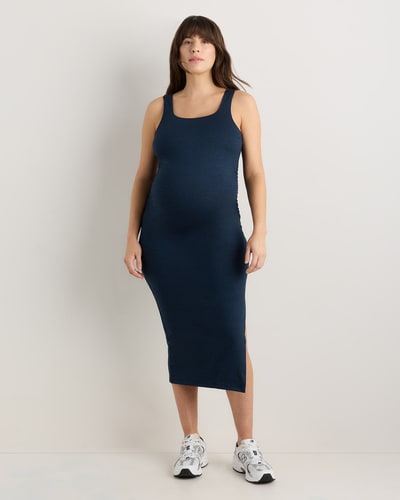 Quince Ultra-Soft Maternity Midi Dress